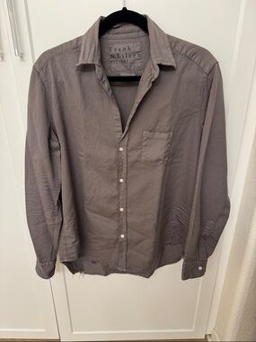 Frank & Eileen Women’s Casual Button-Down Shirt in Taupe